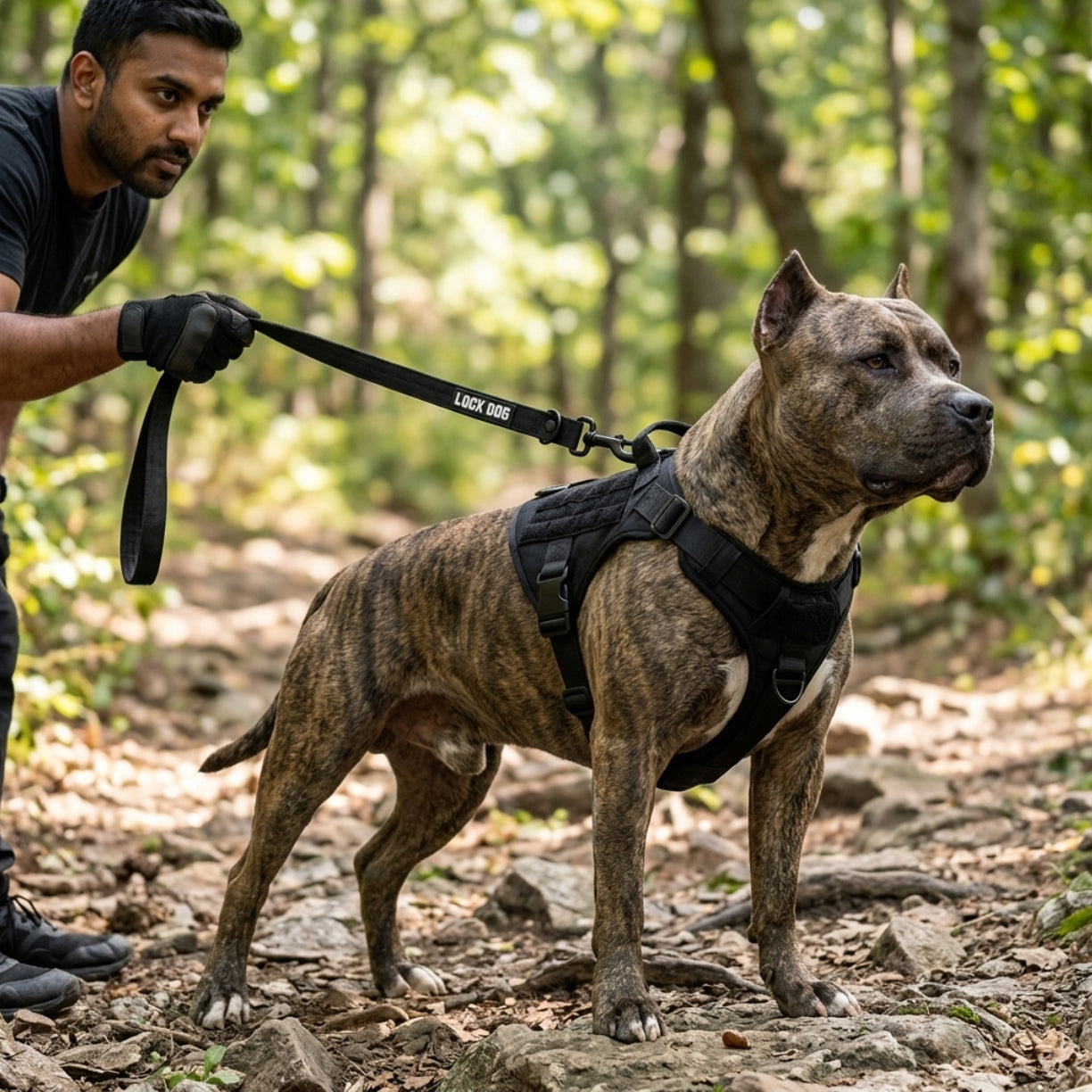 LOCK DOG bite-proof dog leash with bolt carabiner