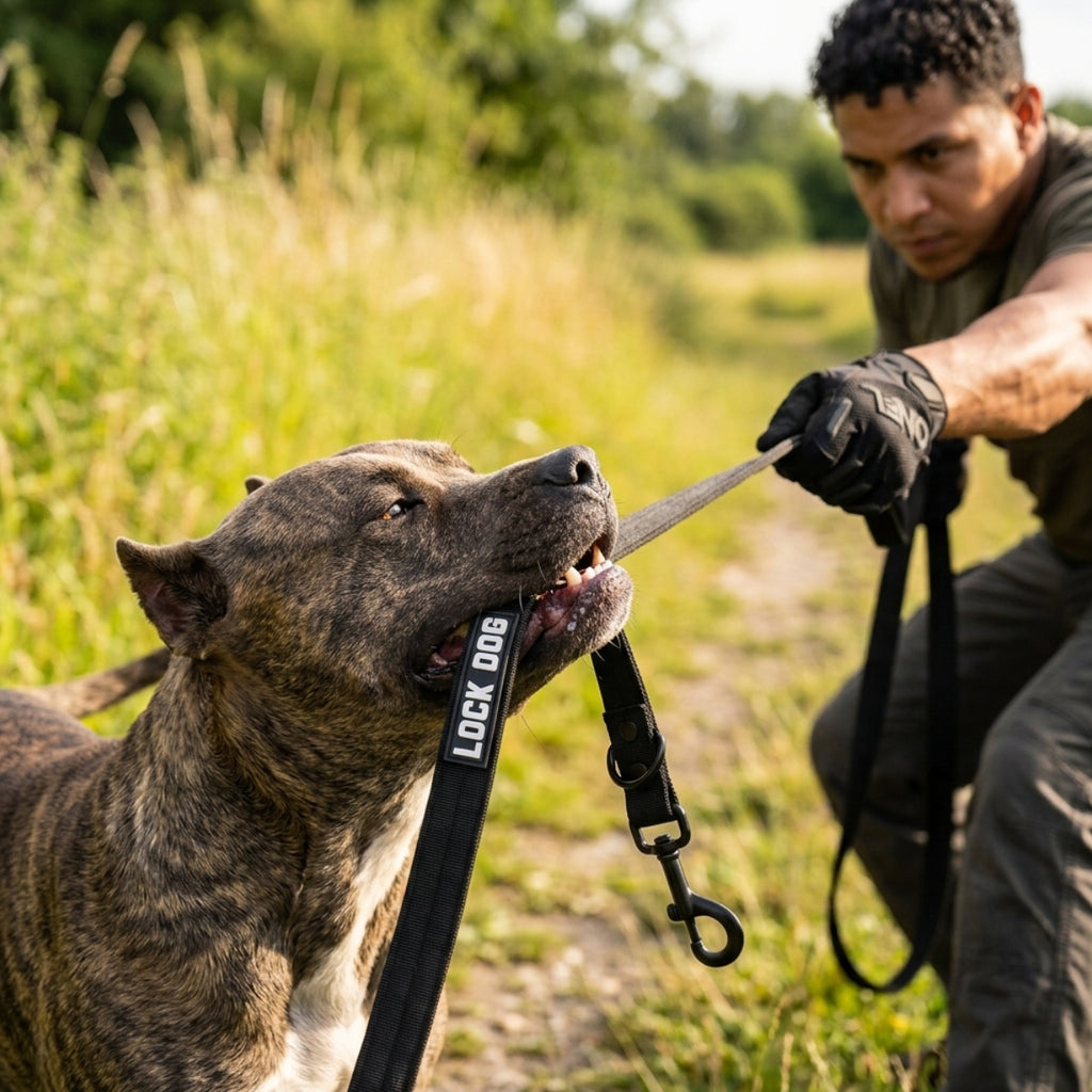 LOCK DOG bite-proof dog leash with bolt carabiner