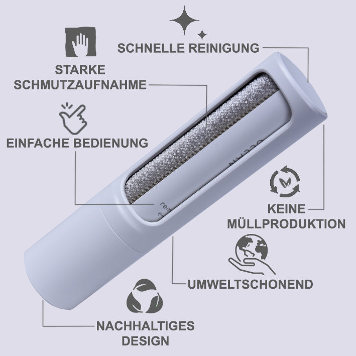 <tc>CLEAN self-cleaning lint hair removal brush</tc>